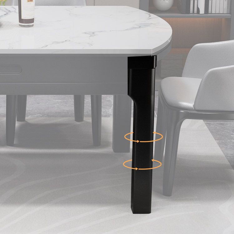 4 Legs Contemporary Dining Room Table Solid Wood Dining Site Table