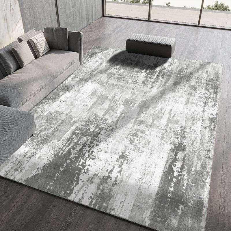 Simple Geometric Printed Carpet Polyester Indoor Rug Non-Slip Backing Rug for Home Decoration