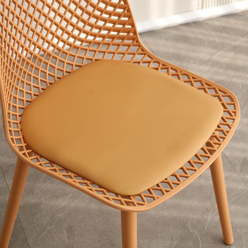 Nordic Cross Back Side Chair Plastic Indoor Chair for Dining Room Bedroom
