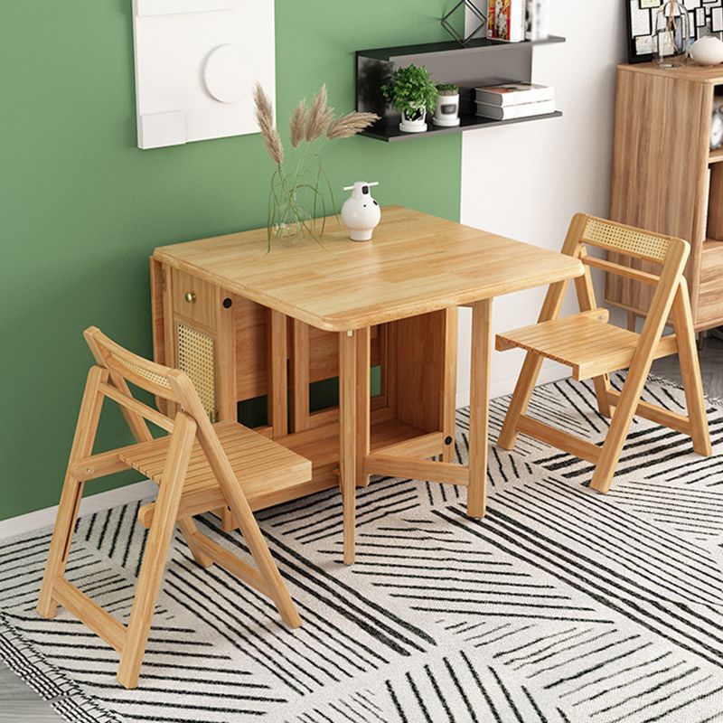 Mid-Century Table Solid Wood Folding Dining Site Table,51.2"L x 35.4"W x 29.5"H