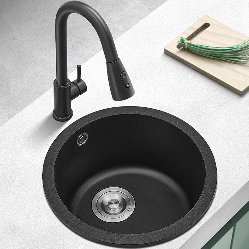 Undermount Kitchen Bar Sink Quartz Round Shape Kitchen Bar Sink