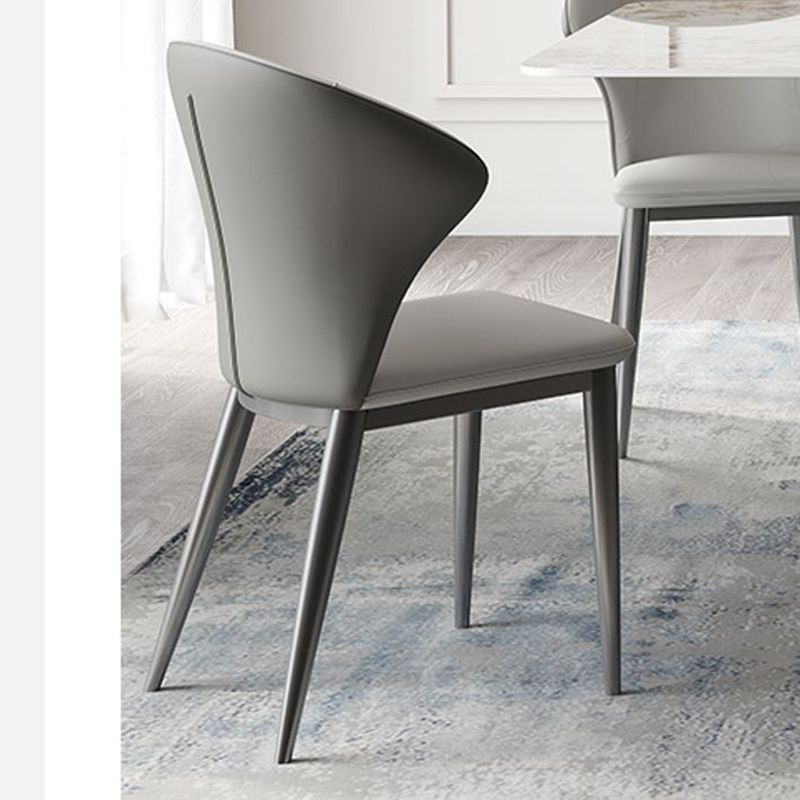 Contemporary Style 1/3/4/5/6/7/8 Pieces Dining Set Stone Rectangle Furniture in White