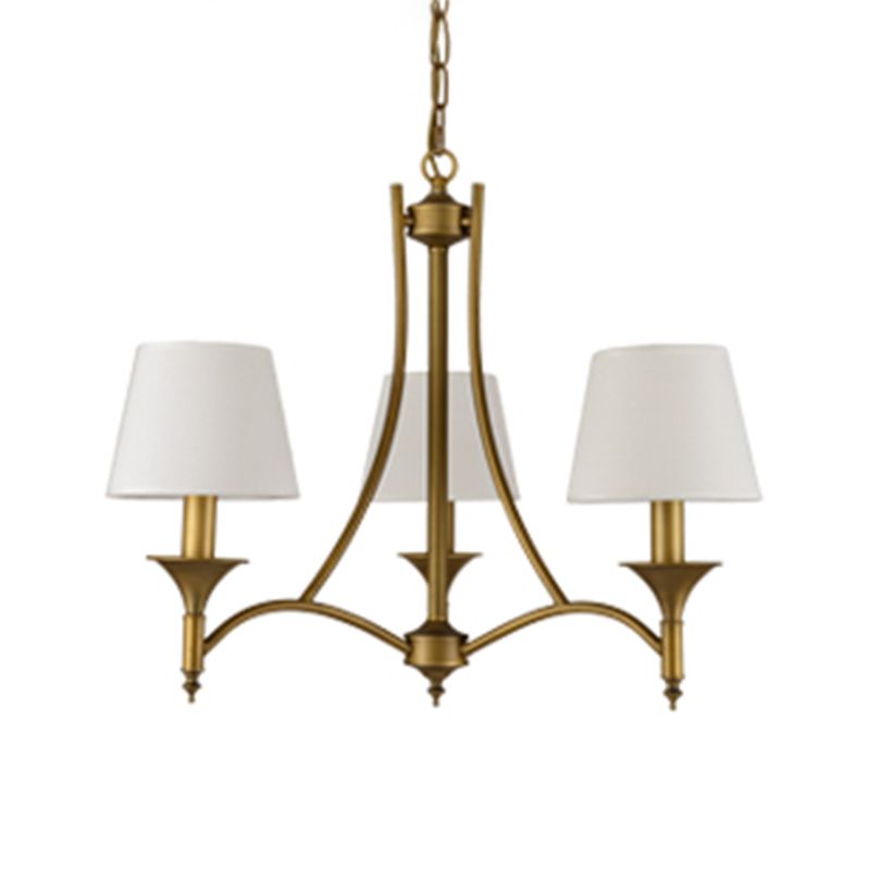 Multi-head hangende verlichtingsarmaturen Amerikaanse stijl vat kroonluchter hanglamp met stofschaduw