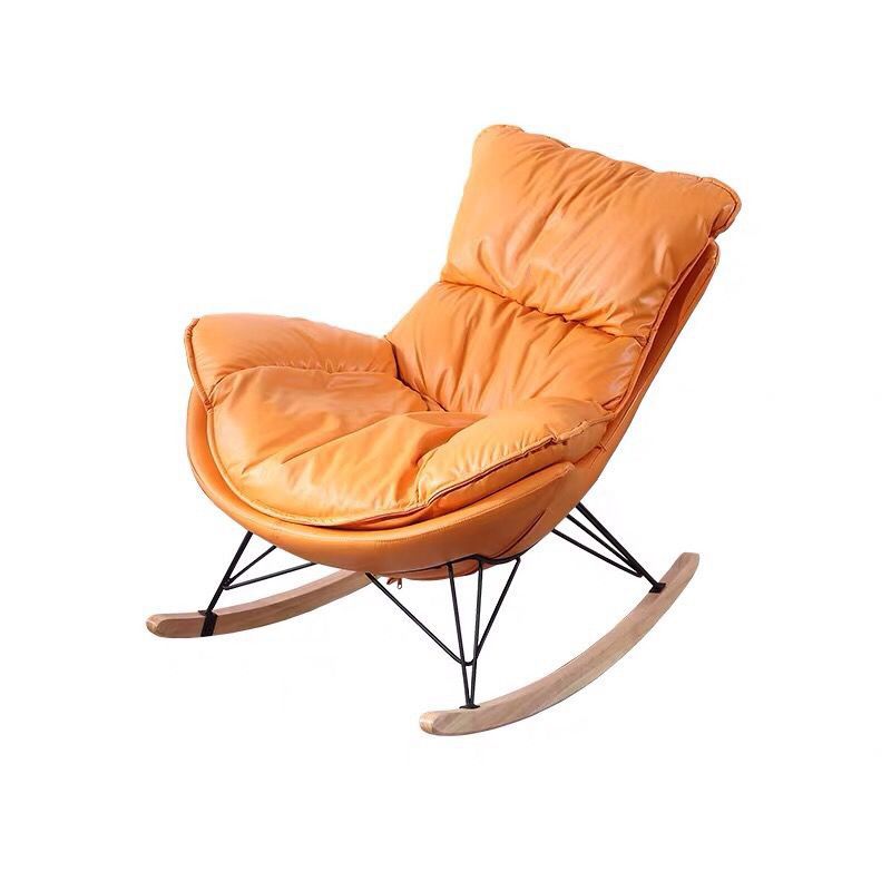 26.77" L x 37.40" W x 34.64" H Reclining Armless Lounge Chair with Sewn Pillow Back