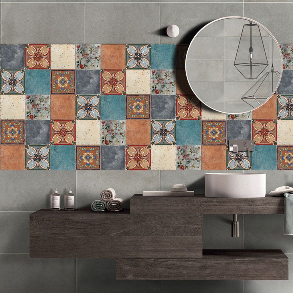 Traditional Peel and Stick Backsplash PVC Mosaic Tile Wallpaper for Kitchen Backsplash