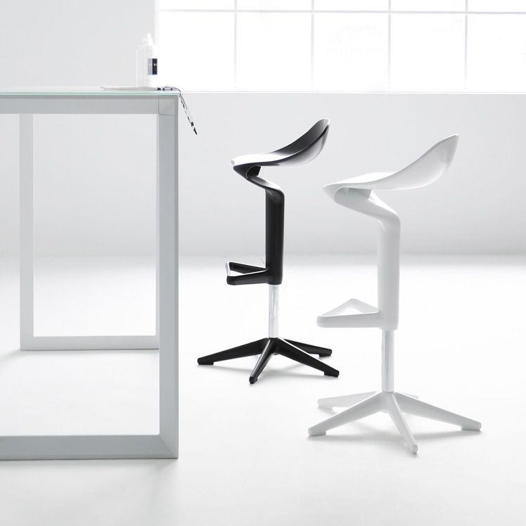 Industrial Bar-stool Adjustable Leather Counter Bar Stool with Metal Legs