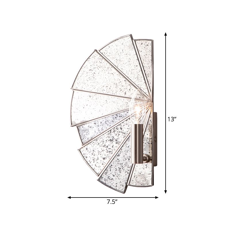 Kandelaar woonkamer muurlamp traditionele stijl metallic 1 licht zilveren sconce licht