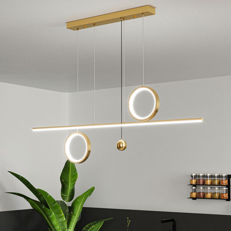 3 Light Geometric Island Lights Contemporary Island Lighting Metal Island Ceiling Light