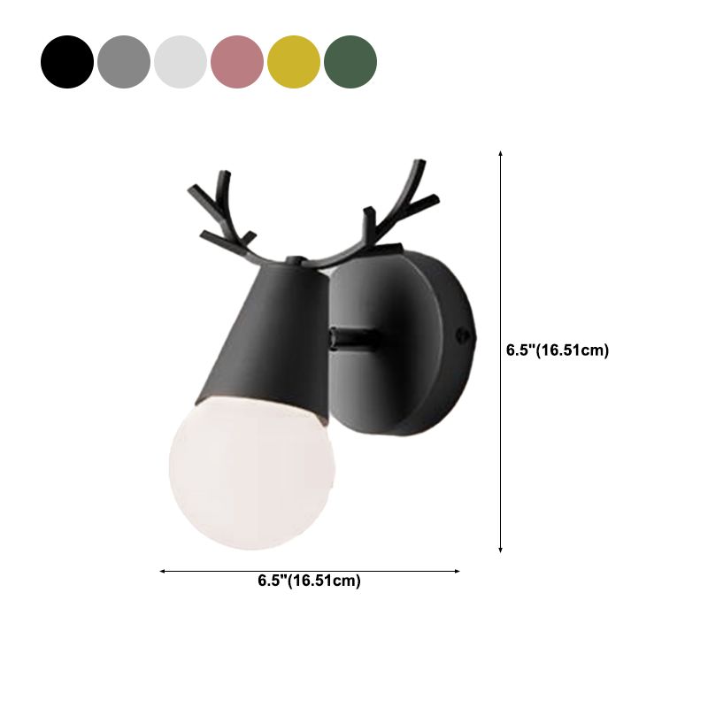 Metal Unique Shape Wall Lights Modern Style 1 Light Wall Sconce for Bedroom