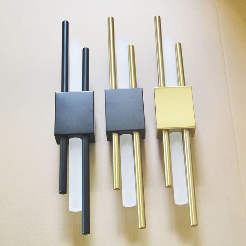 19.5" H Post-modern Style Wall Mount Lamp Minimalism Metal Lines Design Sconce Lights for Hallway Aisle