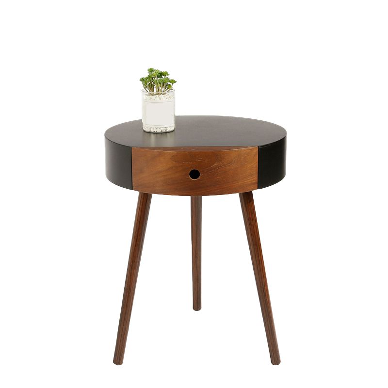 3 Legs End Table Set Contemporary Style Tray Top Side Table with Storage