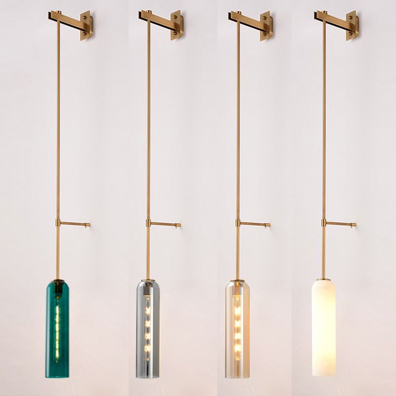 Moderne Wandhalterung Licht 1 Licht Wandleuchte mit Glasschatten für Schlafzimmer