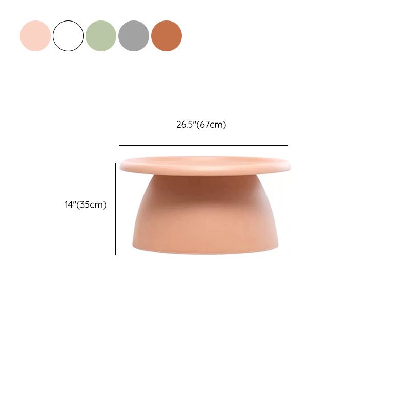 Glam Corner Table Plastic Round Pedestal Side End Snack Table