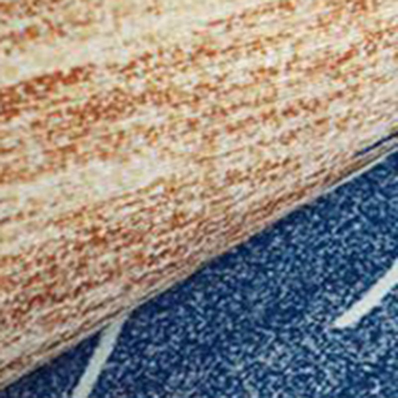 Round Color Mixed Simple Area Carpet Polyester Ink Print Indoor Rug Washable Carpet for Living Room