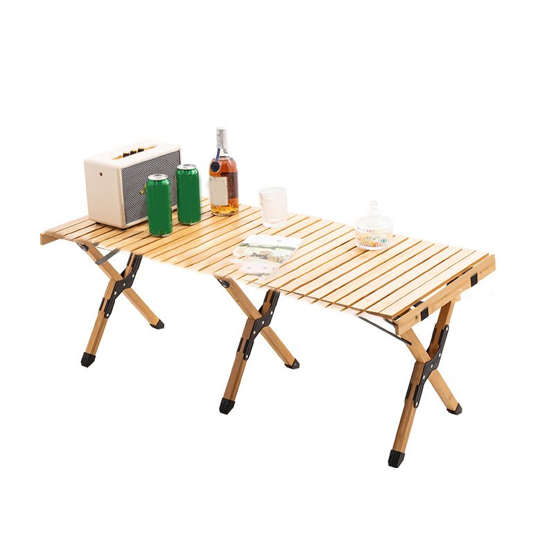 Industrial Solid Wood Folding Table No Natural Variation Rectangle Camping Table