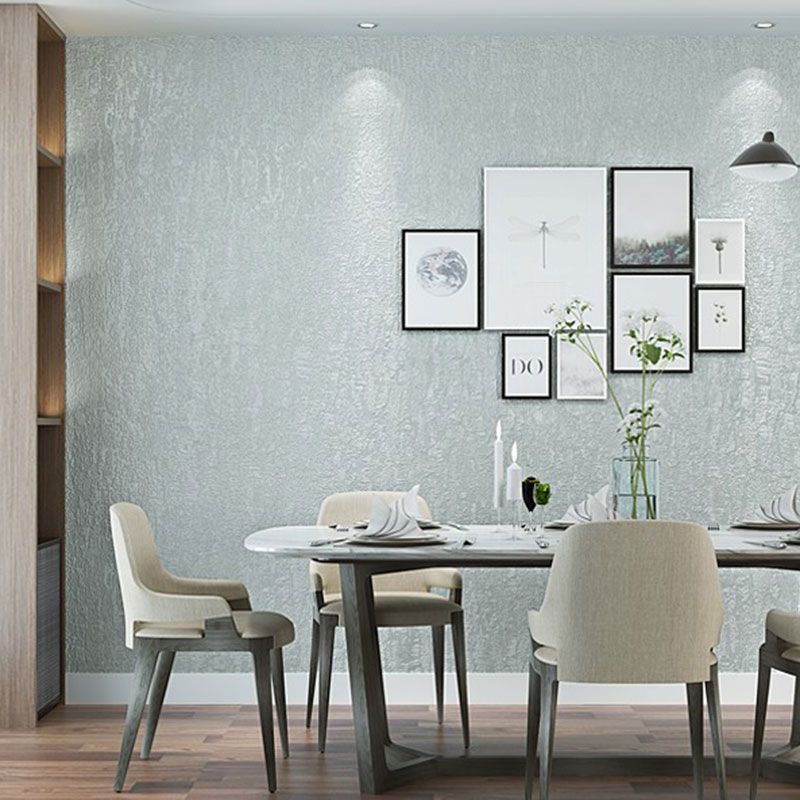 Zilver getextureerd wanddecor in zachte kleur gipsbehangrol voor woonkamer, 20,5 inch x 33 ft