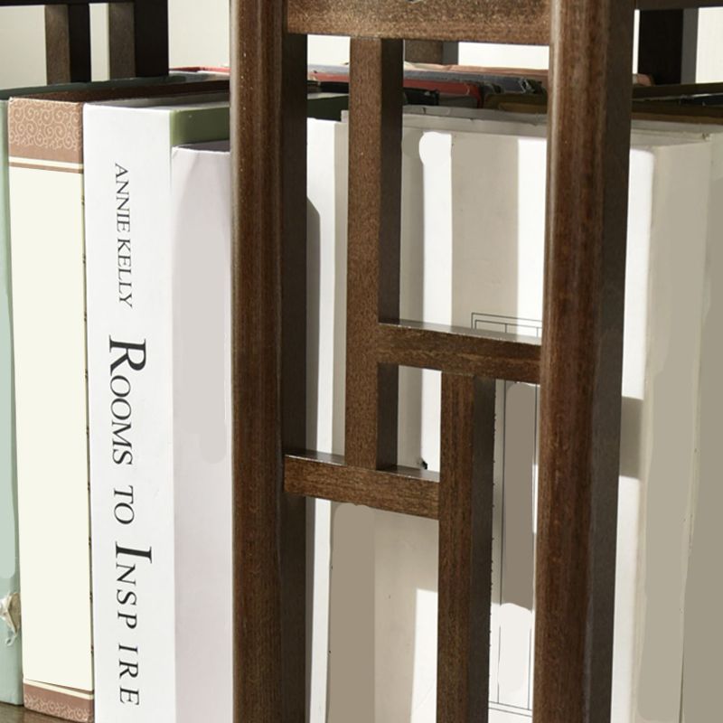 Mid Century Modern Open Storage Bookcase with Shelves for Home Office