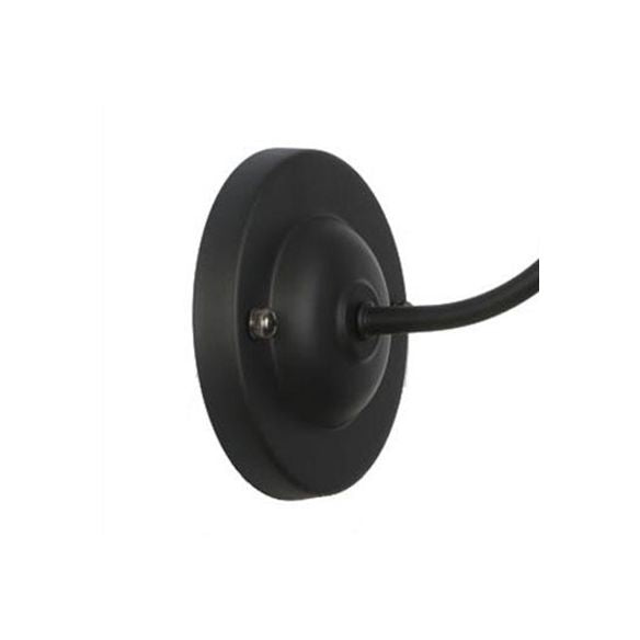 Eisenzylinder Käfig Schatten Wandmontage Vintage Industrial 1 Kopfschlafzimmer Wandleuchte mit gebogenem Arm in Schwarz
