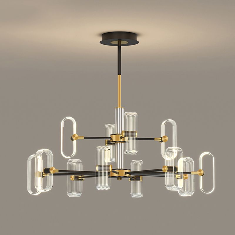 Acrylic Contemporary Pendant Lighting Fixtures Black Sputnik Hanging Lights