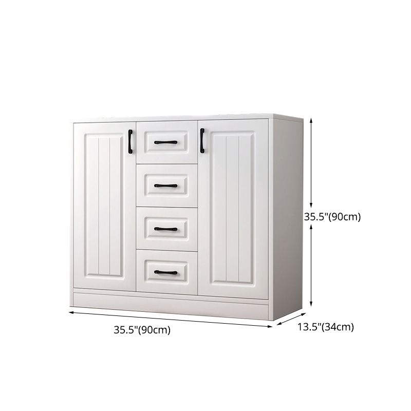 Modern Style Combo Dresser Bedroom Wooden Storage Chest Dresser with Drawers and Doors