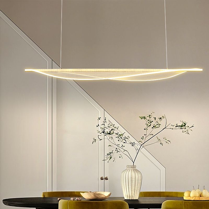 Modernism Single Black Kitchen Island Lighting Acrylic Island Pendant Lighting