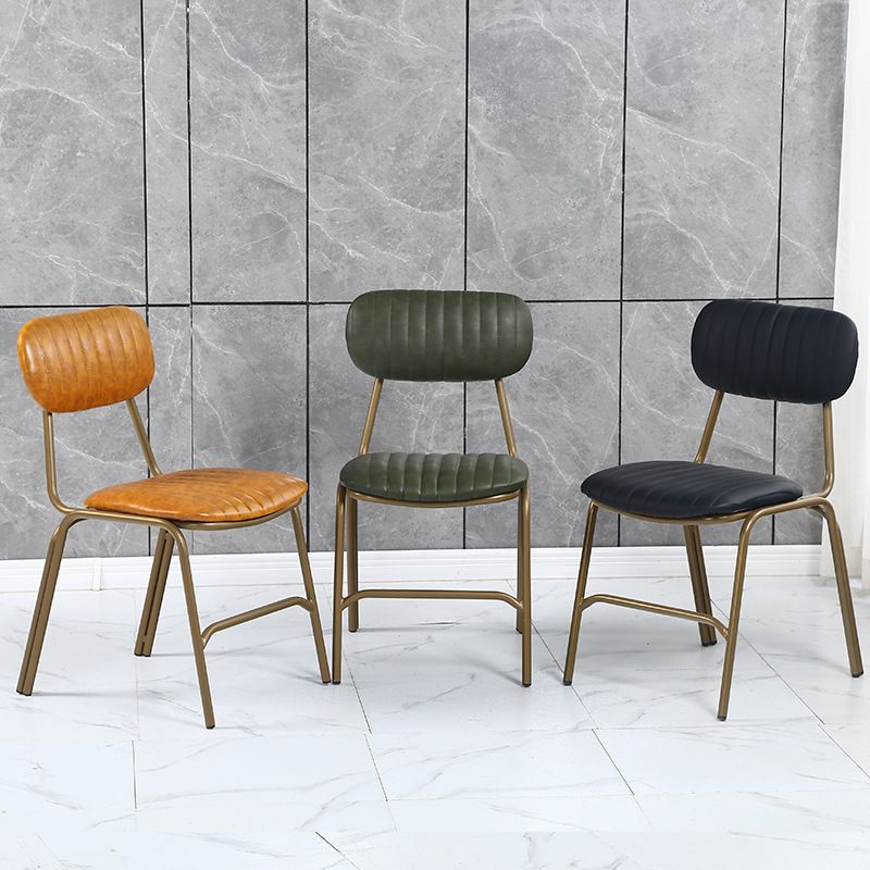 19.69" Wide Industrial Style Single Sofa Chair Fixed Back Basic Four Leg Armless Chair