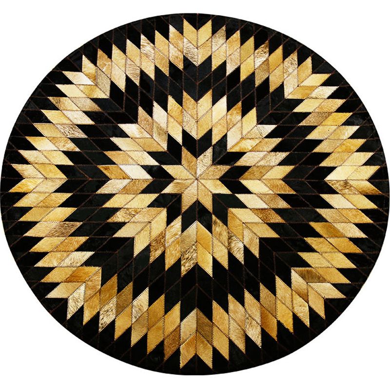 Modern Harlequin Patroon Tapijt Cowhide Round Tapijt Tapijt Non-Slip Backing Indoor Toe voor woningdecoratie
