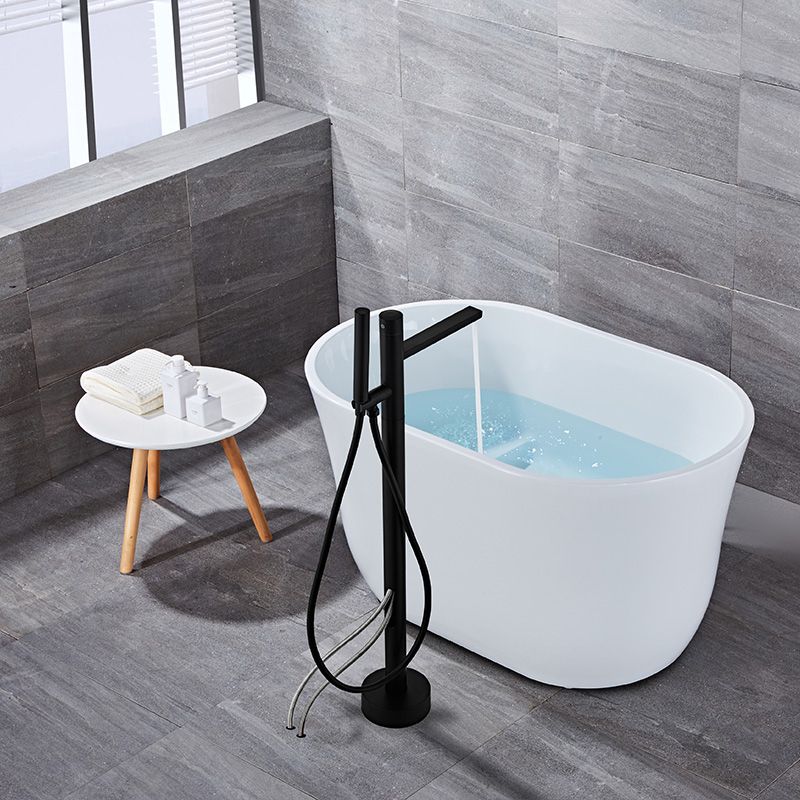 Traditional Style Freestanding Tub Filler Pure Color Floor Mount Freestanding Tub Filler