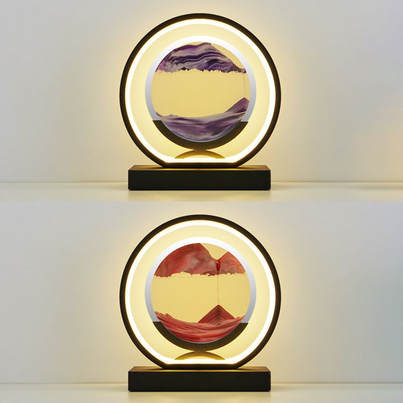 1-Light LED Table Lamp Macaron Simple Desk Light with Acrylic Shade for Bedroom