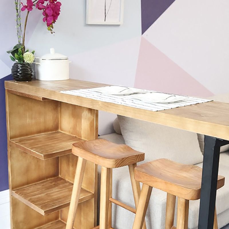 Industrial Bar Stool and Table 1/2/3 Pieces Wood Pub Dining Set