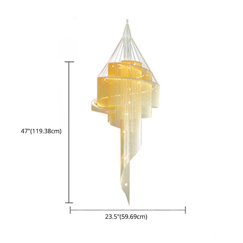 Fringed Suspension Pendant Light Modern LED Metal Pendant Ceiling Light for Home