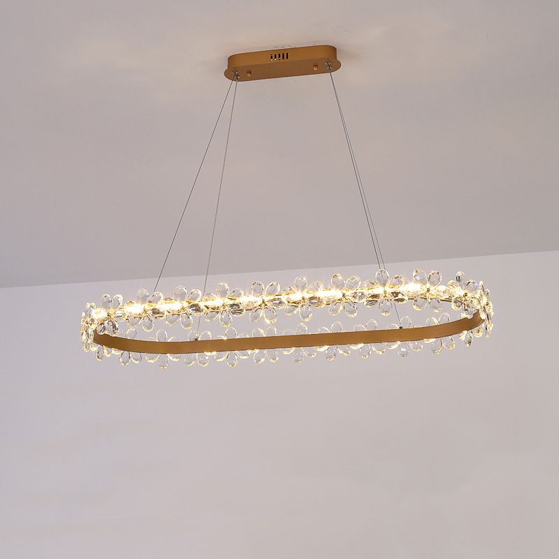 Moderno isola a sospensione soffitto illuminazione cristallo illuminazione luce ristorante luce interno