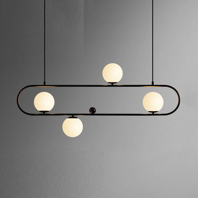 Industrial Kitchen Island Lighting Black/Golden Glass Shaded Ceiling Light