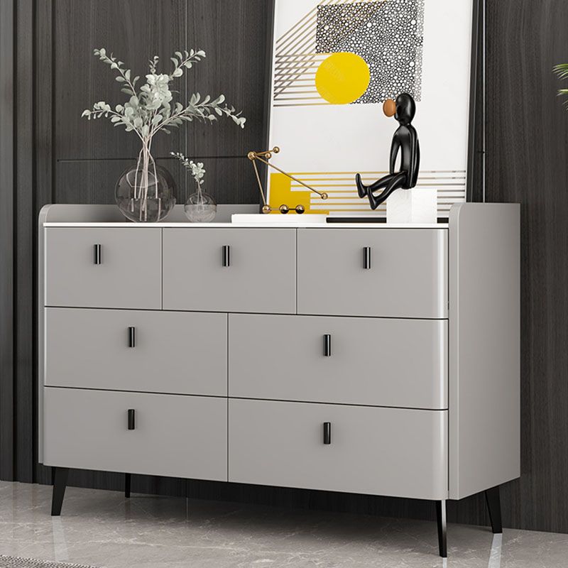 Contemporary Stone Top Storage Chest 15.75" Width Dresser for Bedroom