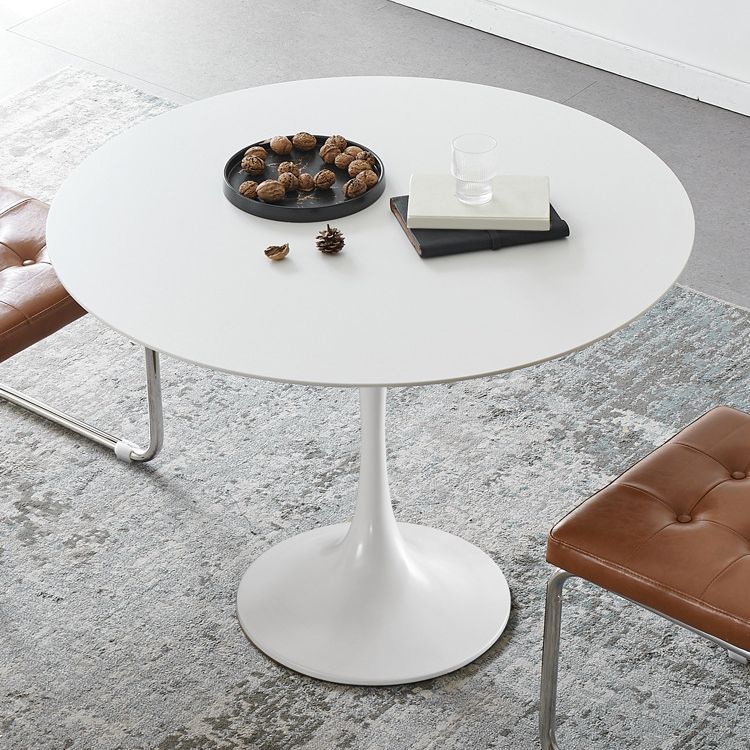 Modern Tulip Pedestal White Dining Table Stone Table for Kitchen