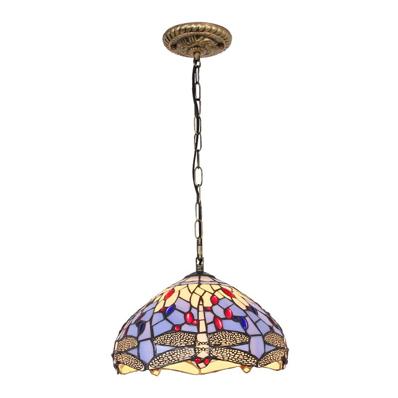 Tiffany, vitrail fabriqué à la main, lampe suspendue à la lampe suspendue