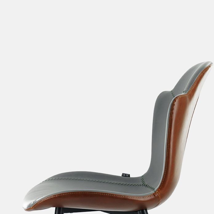Faux Leather and Metal Contemporary Dining and Accent Chairs
