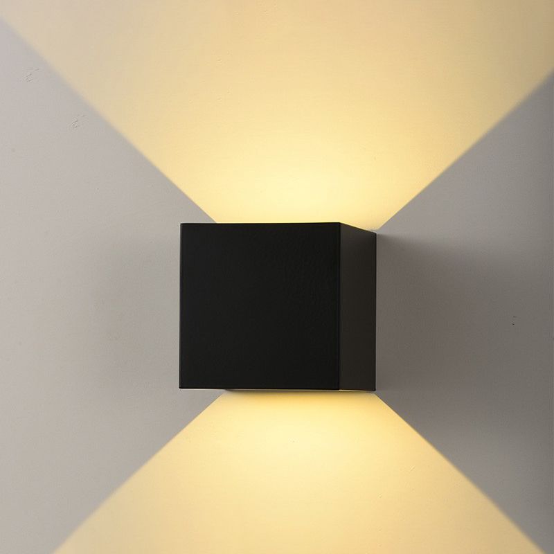 Modern Style Geometric Wall Light Sconces Metal 2 Lights Wall Washer Sconce