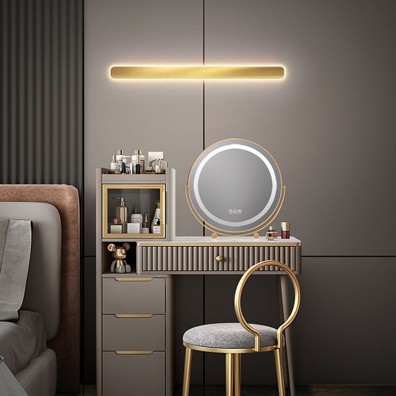 Modern Metal Wall Sconce Rectangle Shape Wall Light with Acrylic Shade for Bedroom