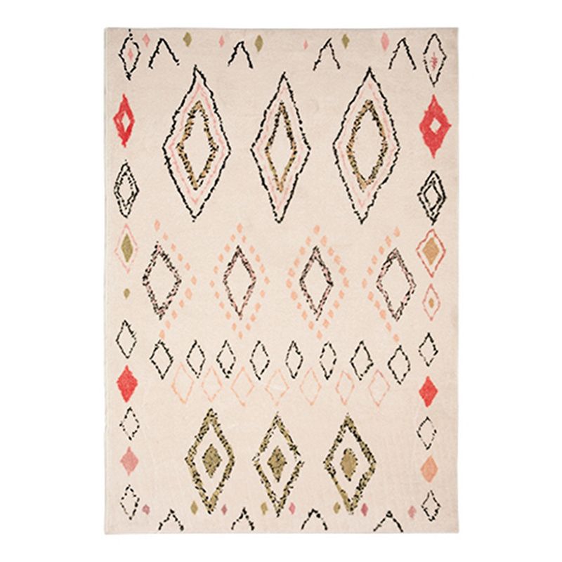 Beige moderner Teppich Polyester Muster Innenblatt Teppich Resistent Teppich für Wohnzimmer