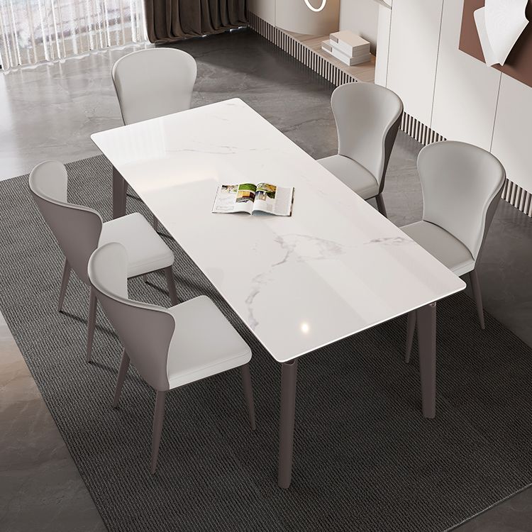 Mesa de comedor rectangular de mediados de siglo Muebles para el comedor de piedra muebles para el hogar