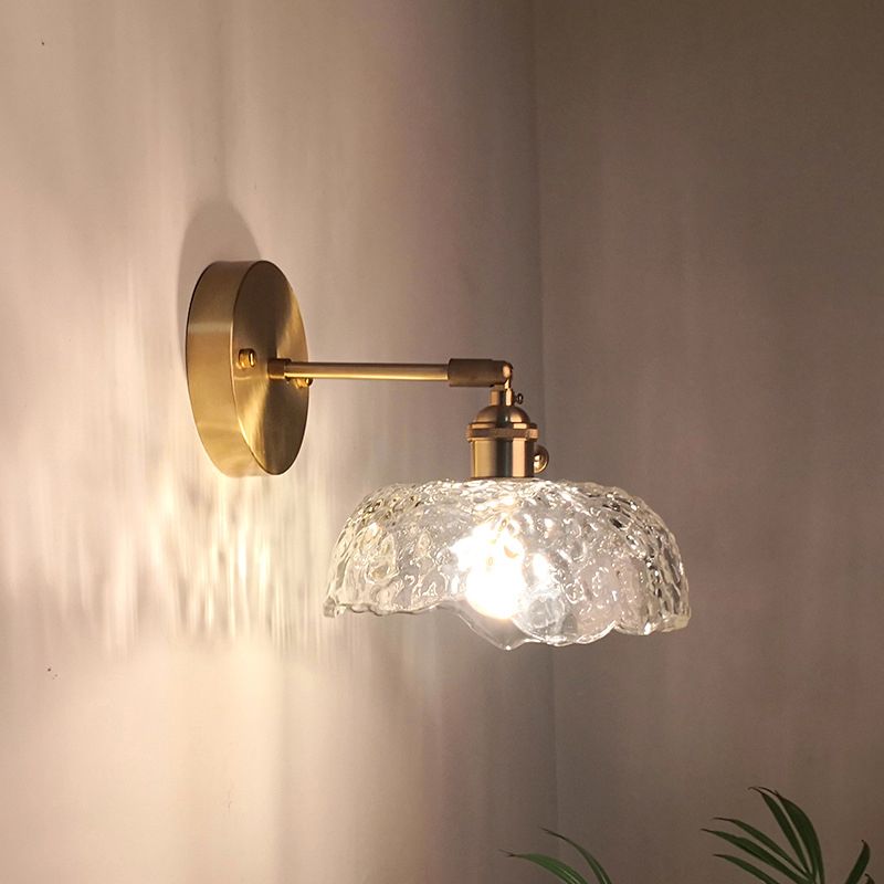 1-Light Geometric Wall Lights Modern Style Glass Wall Lighting Ideas