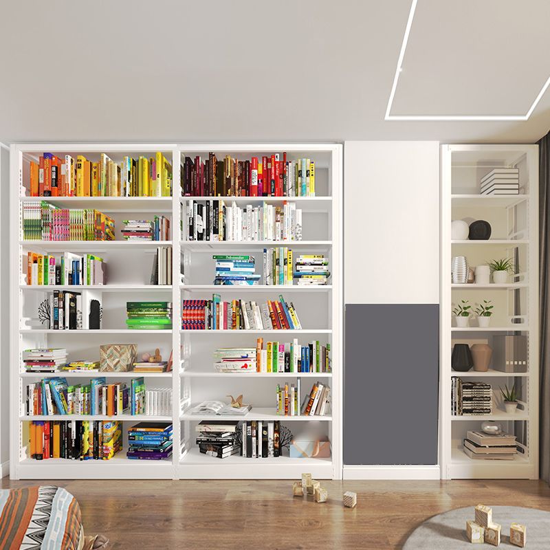 Modern Open Back Bookshelf Vertical Metal Bookcase with Shelves