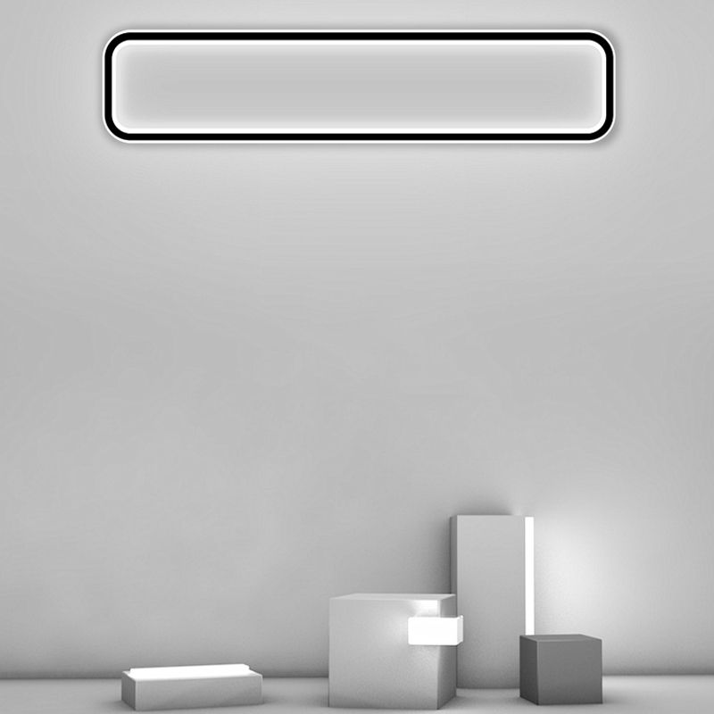 Rectangle Shape Metal Wall Light Modern Style 1 Light Wall Mounted Lamp