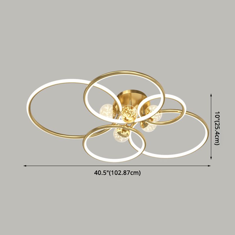 LED Ceiling Light Fixture Flush Mount Ligh Glass Light Ringed Light Indoor Room Light