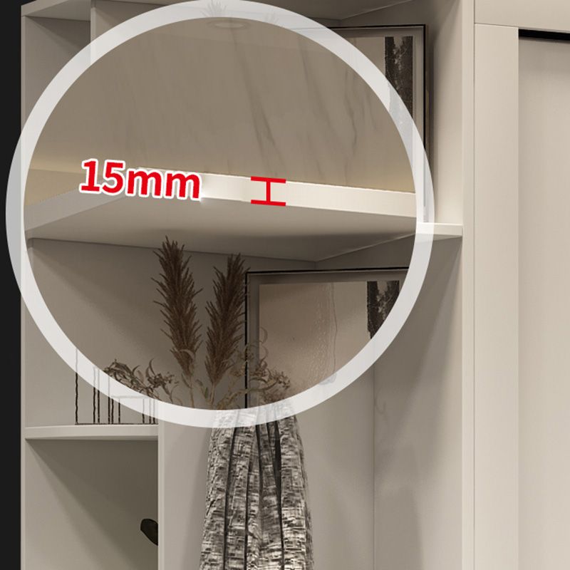 Modern Wooden Wardrobe Closet Bedroom Sliding Doors Storage Armoire