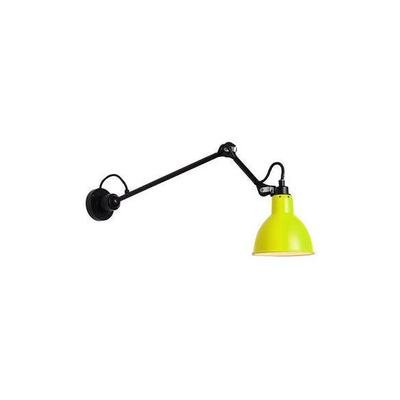 Lámpara de pared de pared con cúpula negra/gris moderna 1 cabezal de pared metálica con brazo ajustable, 23.5 "+8"/16 "+8" Longitud de longitud