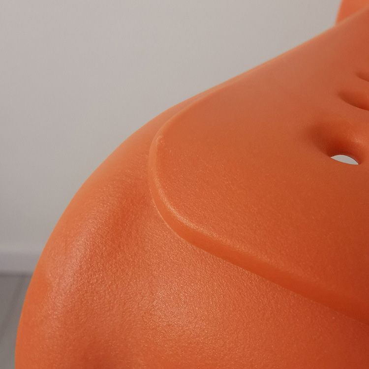 Modern Plastic Bristol Stool Footrest Matte Finish Stackable Barstool