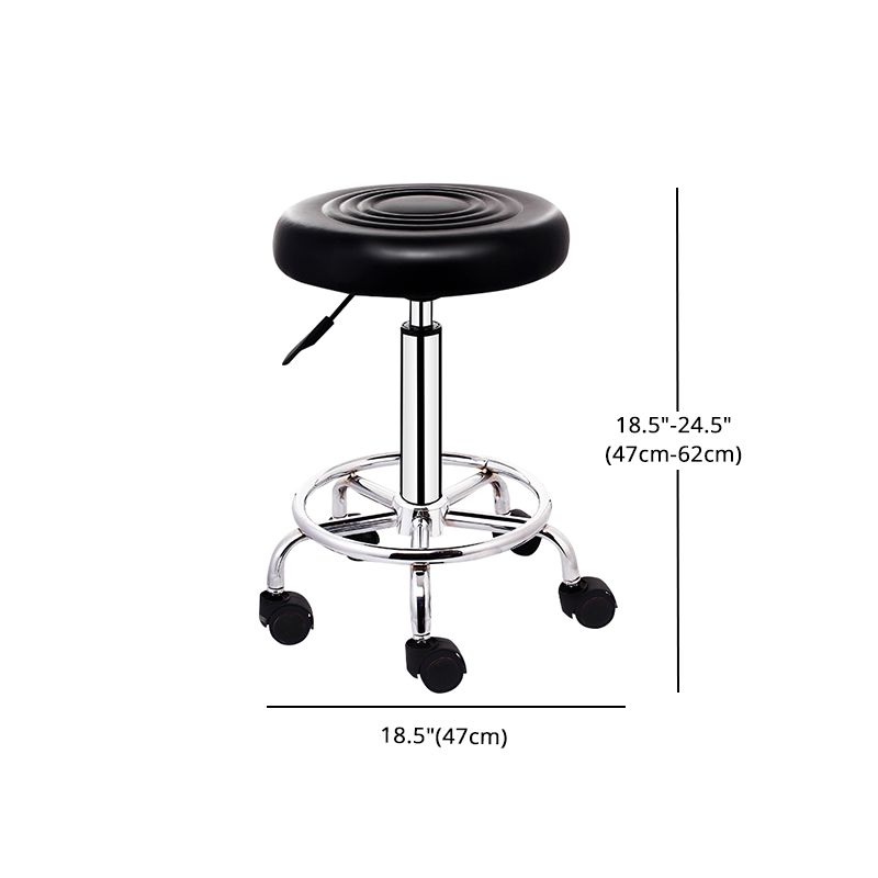 Taburete moderno de cabina elevable de acero de acero con cojín y pedal
