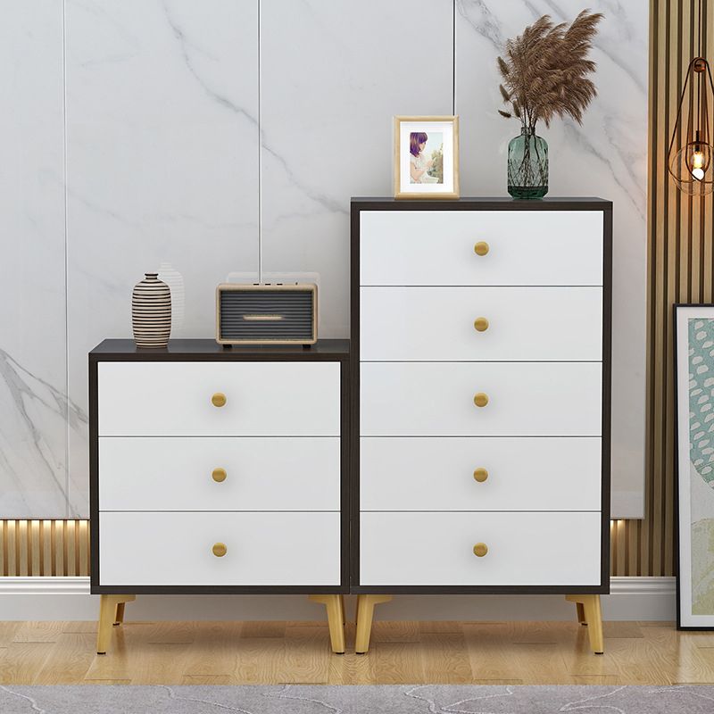 Classic Glam Storage Chest Manufactured Wood Dresser with Multi Drawers